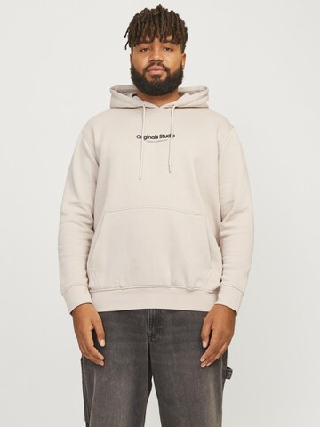 Sweat-shirt 'JORVESTERBRO' Jack & Jones Plus en beige : devant