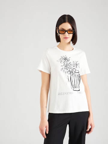 Tricou 'NERVI' de la Weekend Max Mara pe alb: față