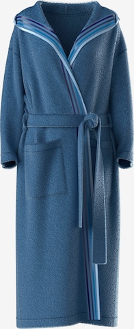 MY HOME Long Bathrobe in Blue: front