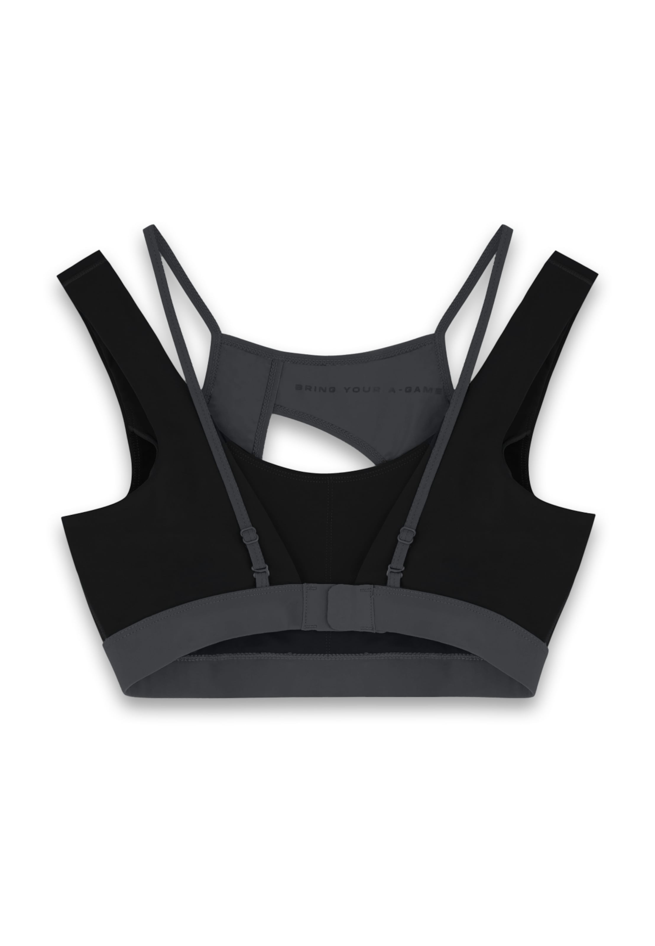 Soutien-gorge de sport A-Game en noir : derrière