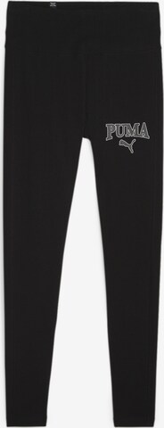 PUMA Skinny Sportbroek 'SQUAD' in Zwart: voorkant