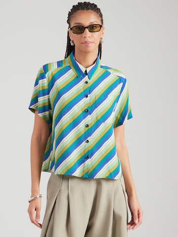 King Louie Blúzka 'Evelina' - Modrá: predná strana