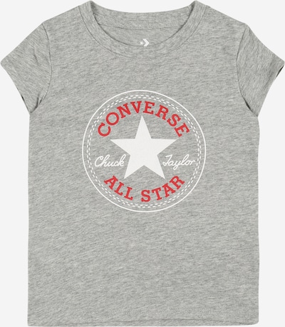 CONVERSE T-Shirt en gris chiné / rouge / blanc, Vue avec produit