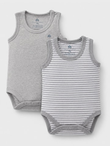 OrganicEra Romper/Bodysuit 'OrganicEra Organic Baby Sleeveless Bodysuit,2 pcs Set' in Grey: front