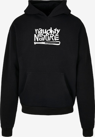 Merchcode Sweatshirt 'Naughty By Nature' in Zwart: voorkant