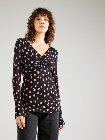 Blutsgeschwister Shirt 'Hot Knot' in Zwart: voorkant