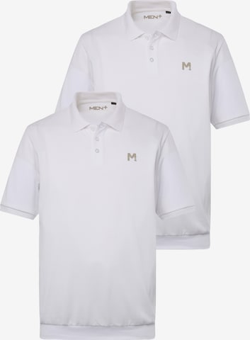 Men Plus Shirt in White: front