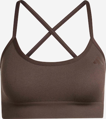 ADIDAS PERFORMANCE Urheilurintaliivit värissä ruskea: etupuoli