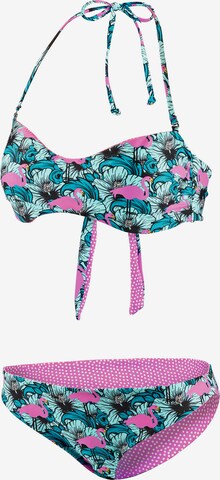 BECO the world of aquasports T-Shirt Bikini 'Flamingo Eden' in Blau: predná strana
