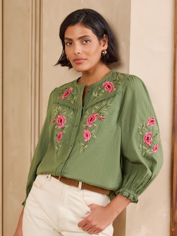 love & roses Bluse i grøn: forside