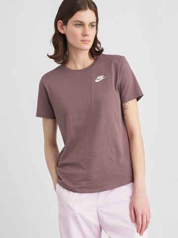 Nike Sportswear Shirt 'Club Essential' in Black: front