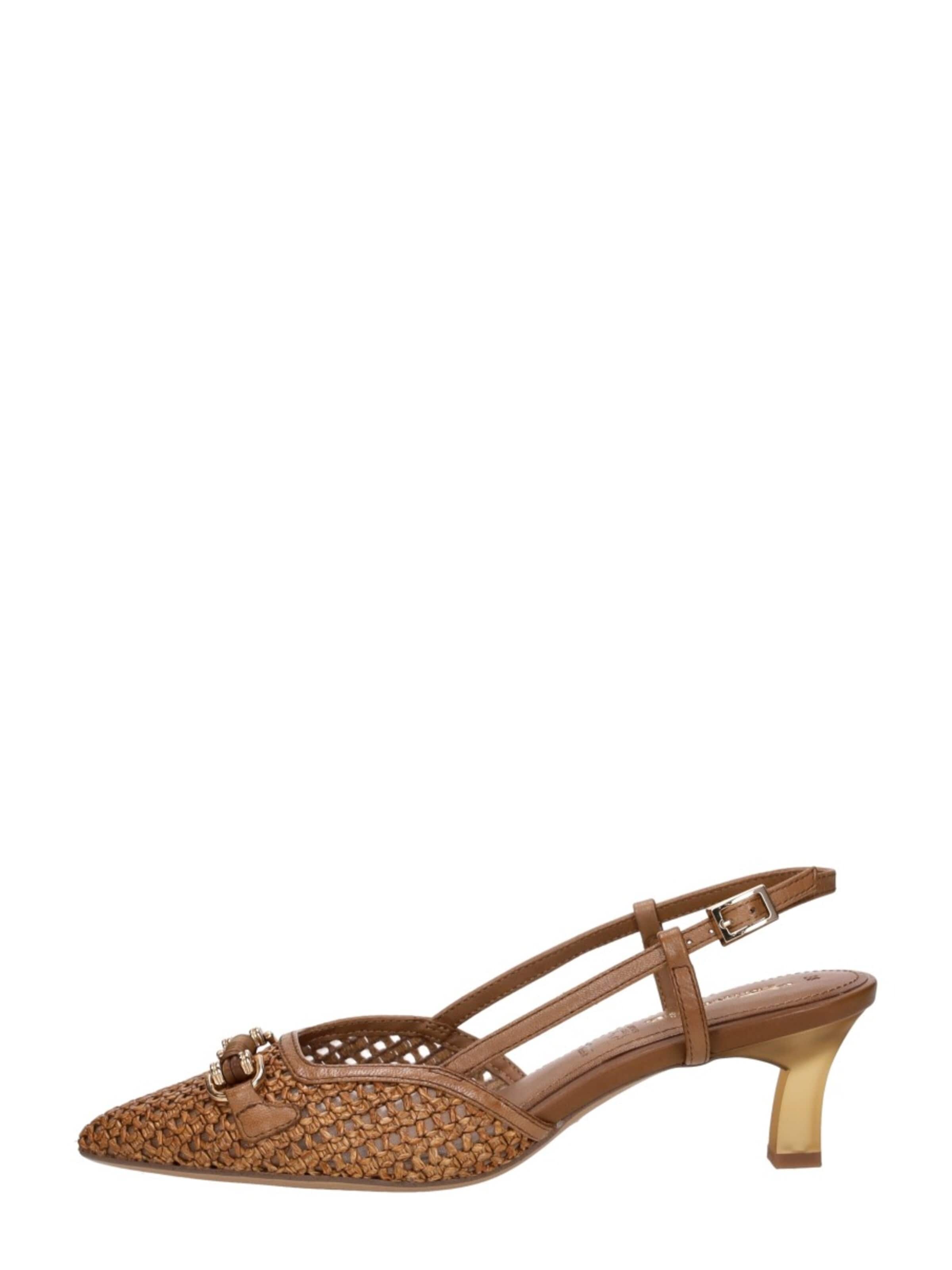 Tamaris Ballerina 'Slingbacks' in Bruin: voorkant