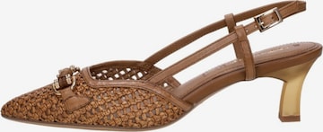 Tamaris Ballerina 'Slingbacks' in Brown: front
