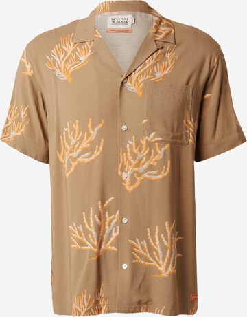 SCOTCH & SODA Regular fit Button Up Shirt in Brown: front