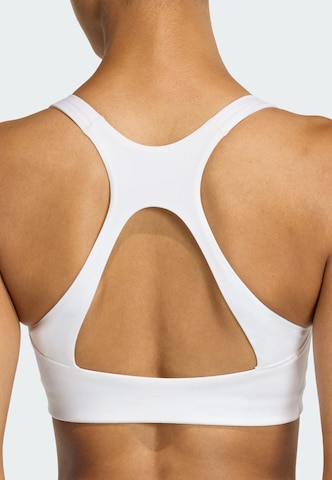 ADIDAS PERFORMANCE Bustier Sport-BH 'Optime' in Weiß