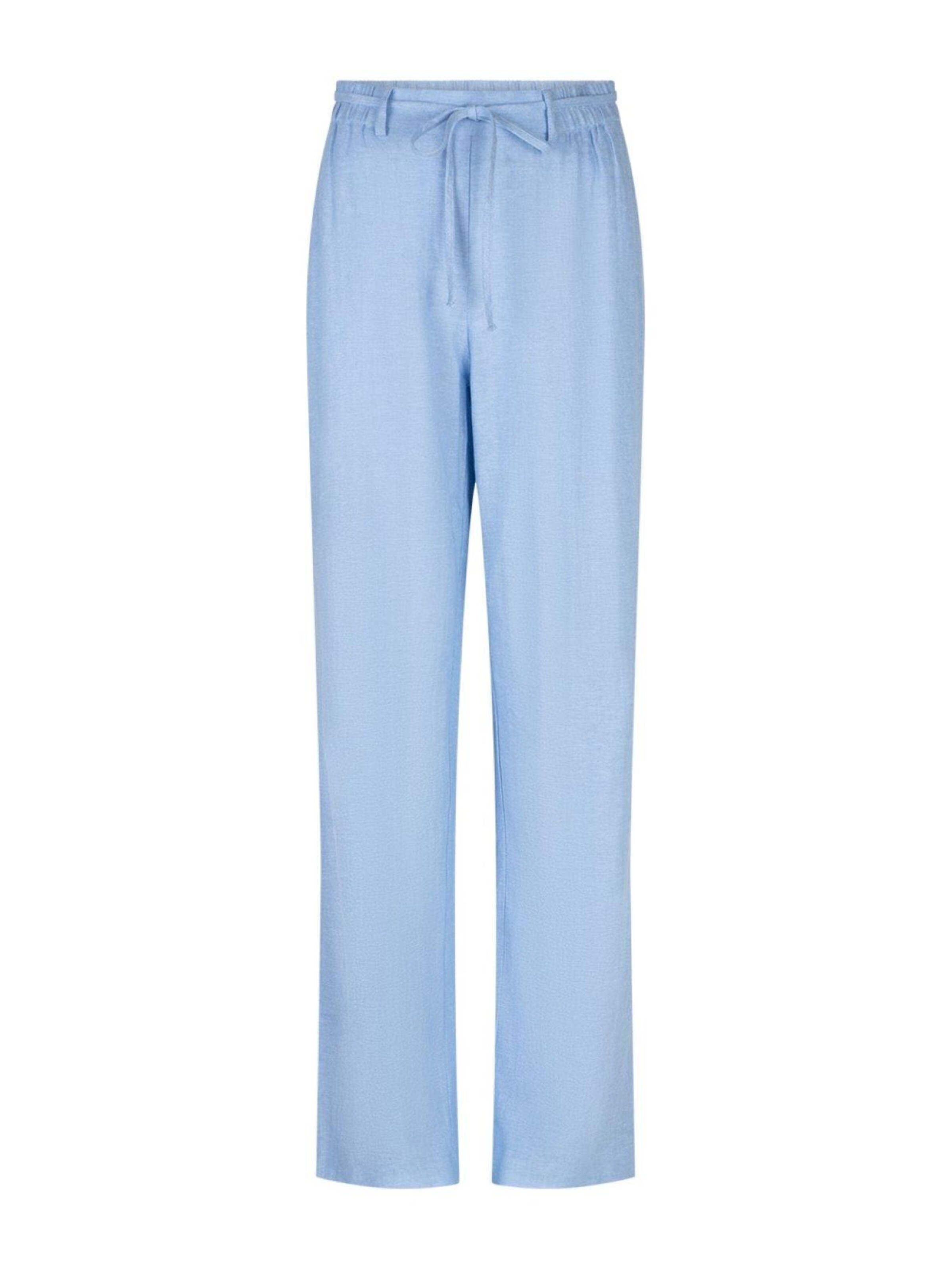 Red Button Regular Broek 'Red Button Claudette melange' in Blauw: voorkant