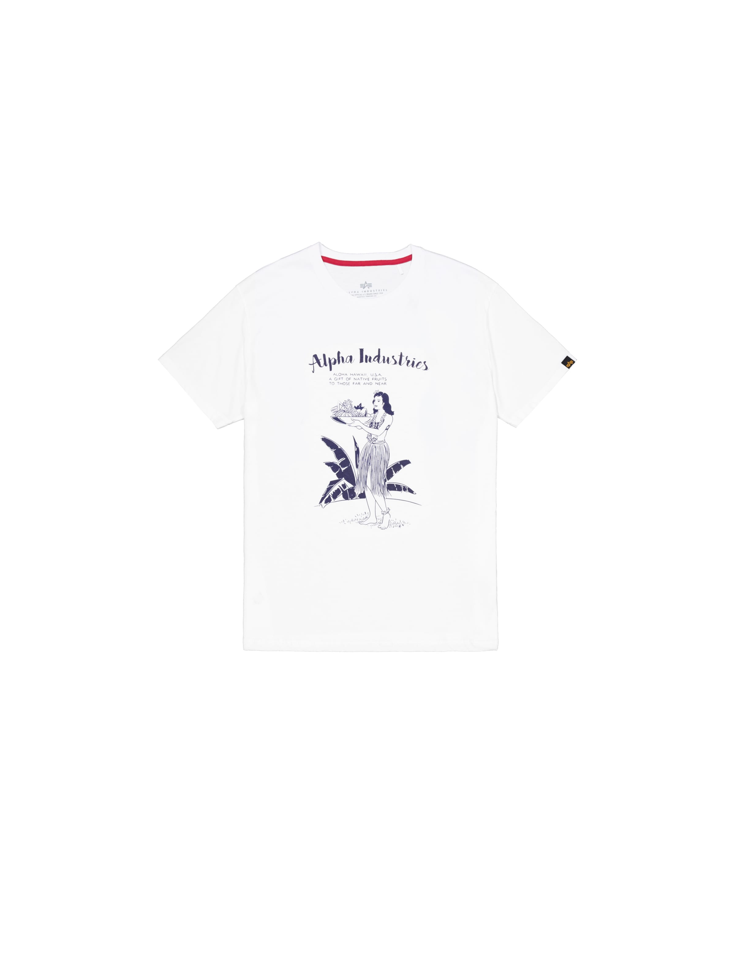 ALPHA INDUSTRIES T-Shirt 'Alpha Hawaii' en marine / blanc, Vue avec produit