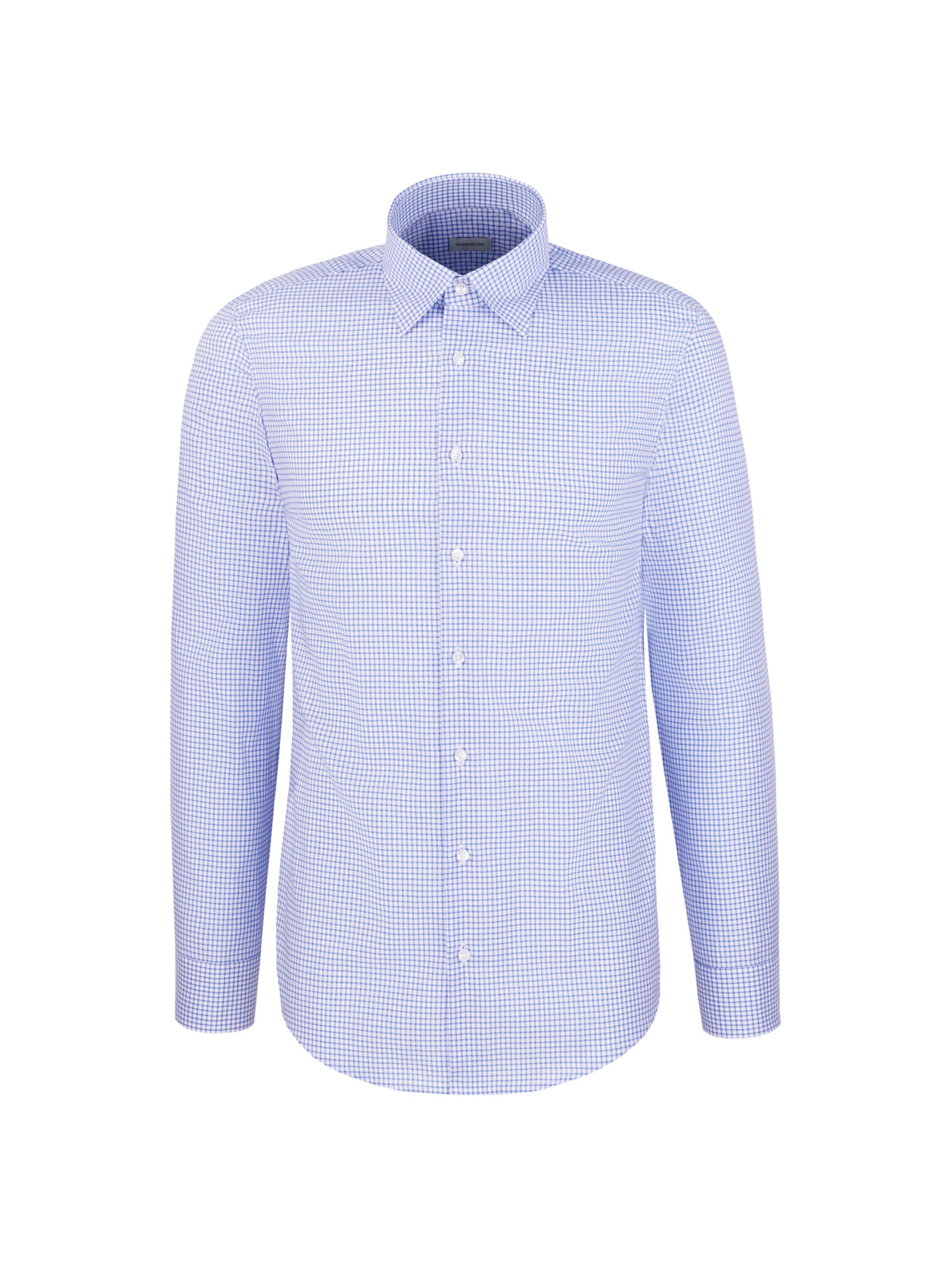 SEIDENSTICKER Slim fit Zakelijk overhemd 'Schwarze Rose' in Blauw: voorkant