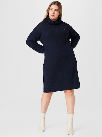 Tommy Hilfiger Curve Knitted dress in Blue