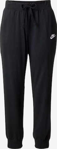 Nike Sportswear Tapered Pants in Black: front