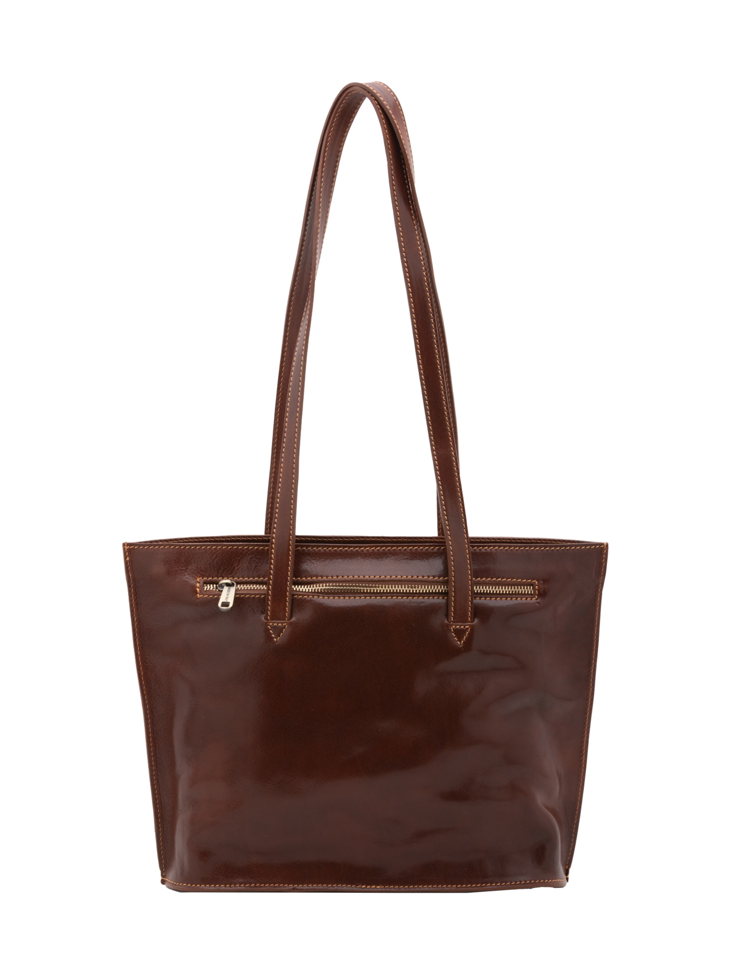 Borsa a spalla 'Borsa a Spalla Donna Pelle Vacchetta - Chiusura Zip Made in Italy' di I Fratelli in marrone