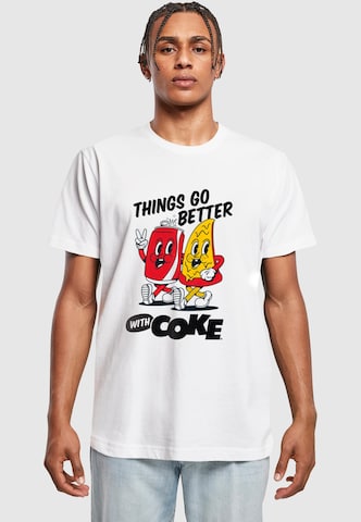MerchcodeMajica 'Things Go Better With Coke' - bijela boja: prednji dio