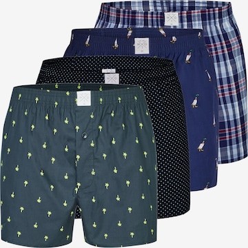MG-1 Boxer shorts 'MG-1 Men's Woven Boxer Shorts, Pack of 4 – 100% cotton, assorted colours, breathable & comfortable' in Mixed colours: front