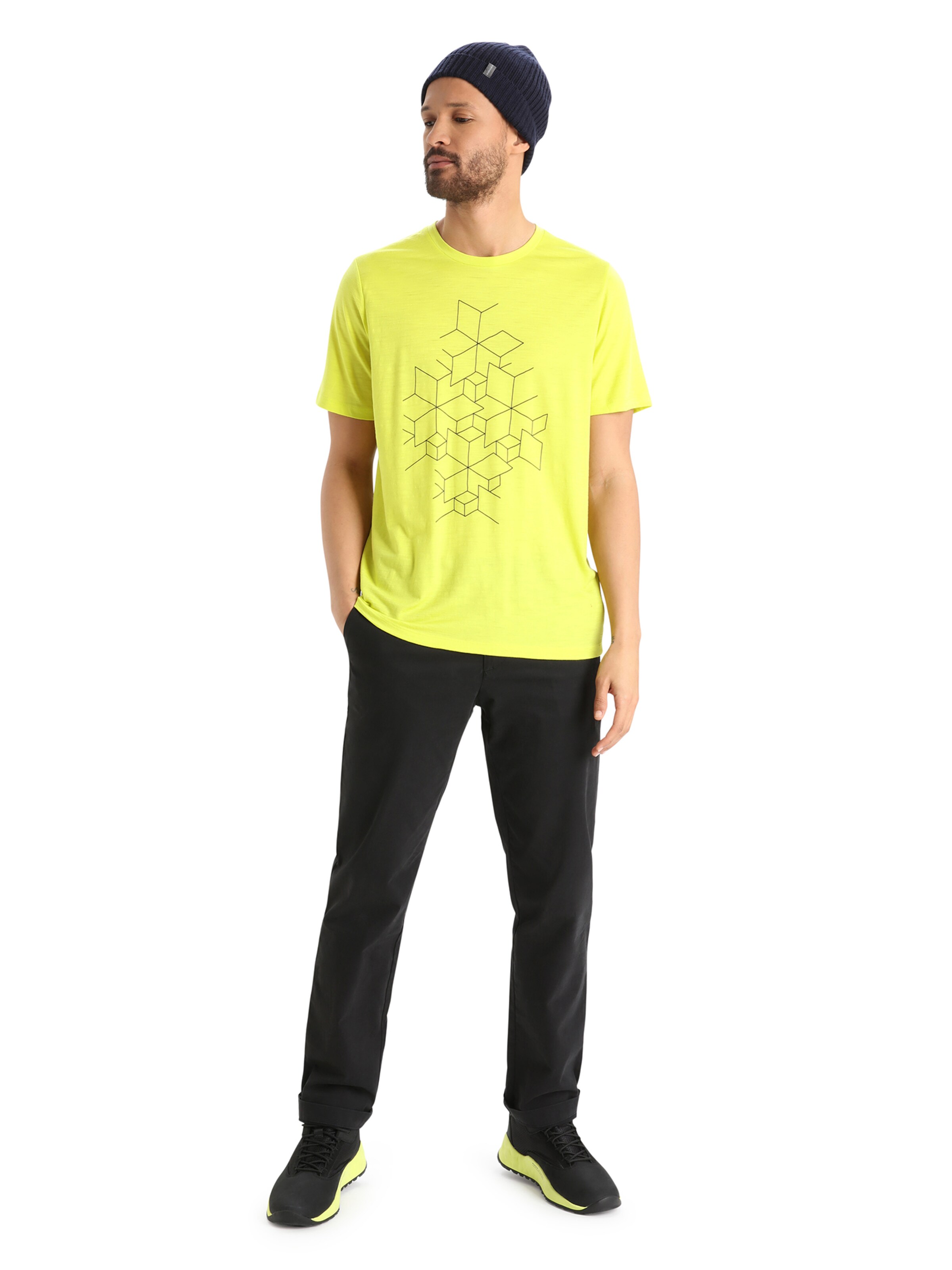 ICEBREAKER Performance Shirt 'Snowflake' in Yellow