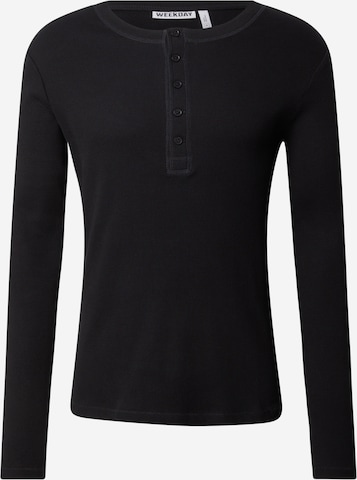 T-Shirt WEEKDAY en noir : devant