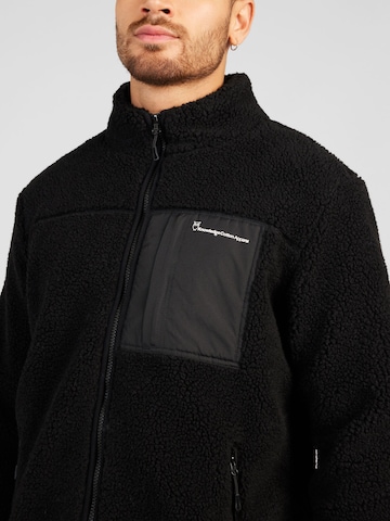 KnowledgeCotton Apparel Fleece Jacket in Black