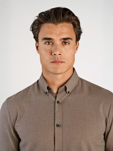 Regular fit Camicia di Lindbergh in beige