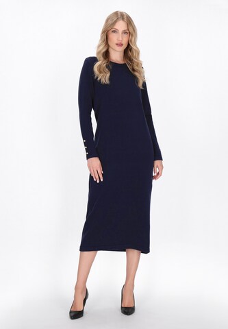 Robes en maille 'Classic' DreiMaster Klassik en bleu