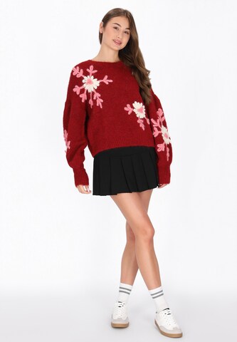 MYMO Υπερμέγεθες πουλόβερ σε κόκκινο