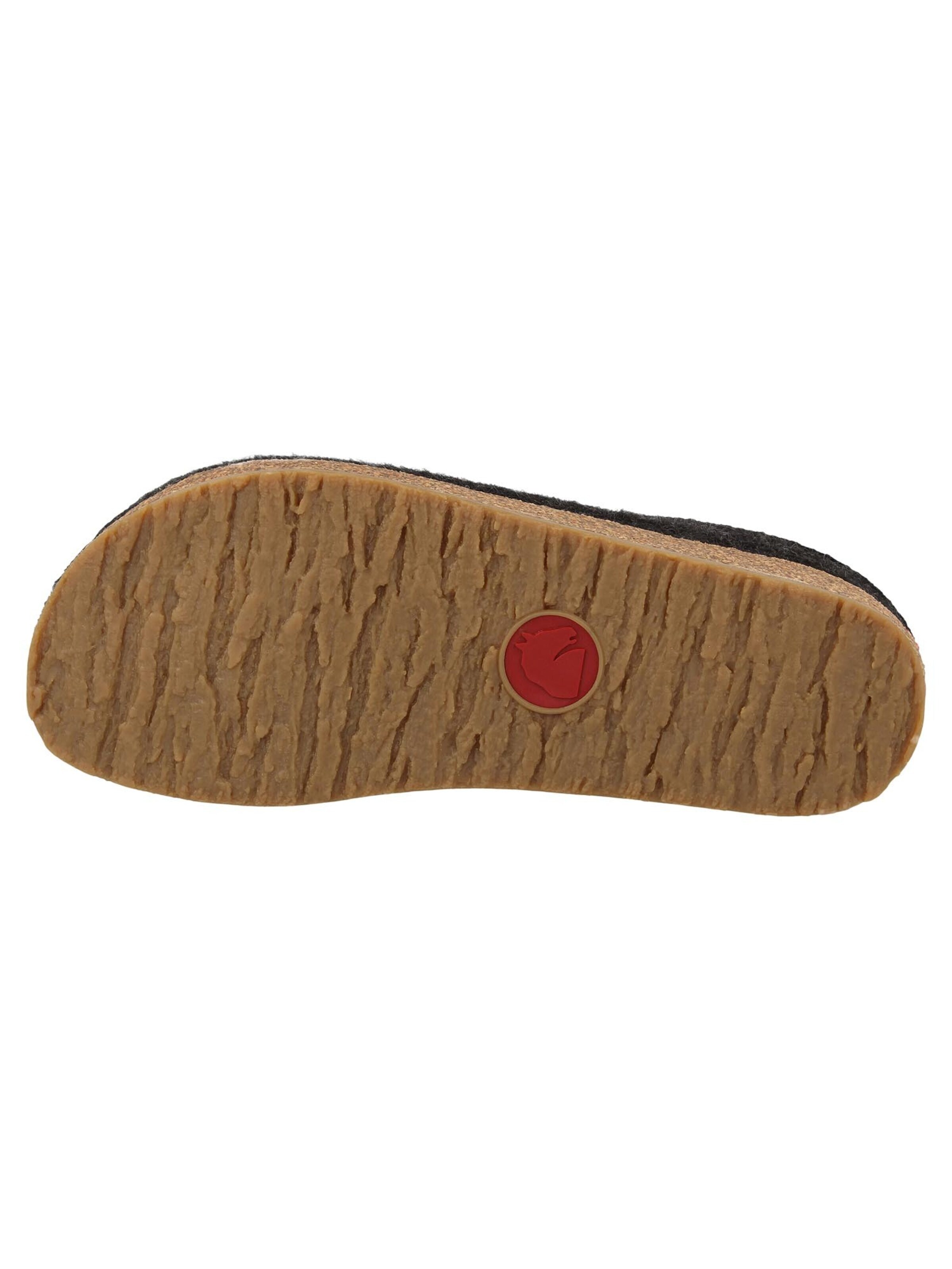 HAFLINGER Slippers 'Grizzly Kris' in Grey