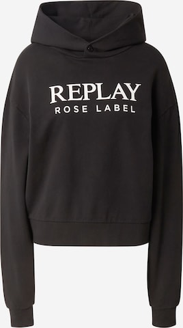 REPLAY Sweatshirt in Zwart: voorkant