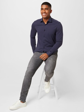 HUGO Red Slim fit Overhemd 'Kenno' in Blauw