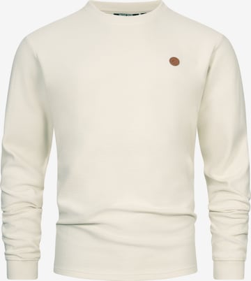 INDICODE JEANS Sweatshirt in Wit: voorkant