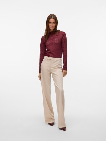 VERO MODA regular Bukser med lægfolder 'VMTexas' i beige