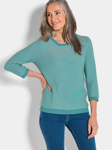 Goldner Pullover in Grün: Vorderseite