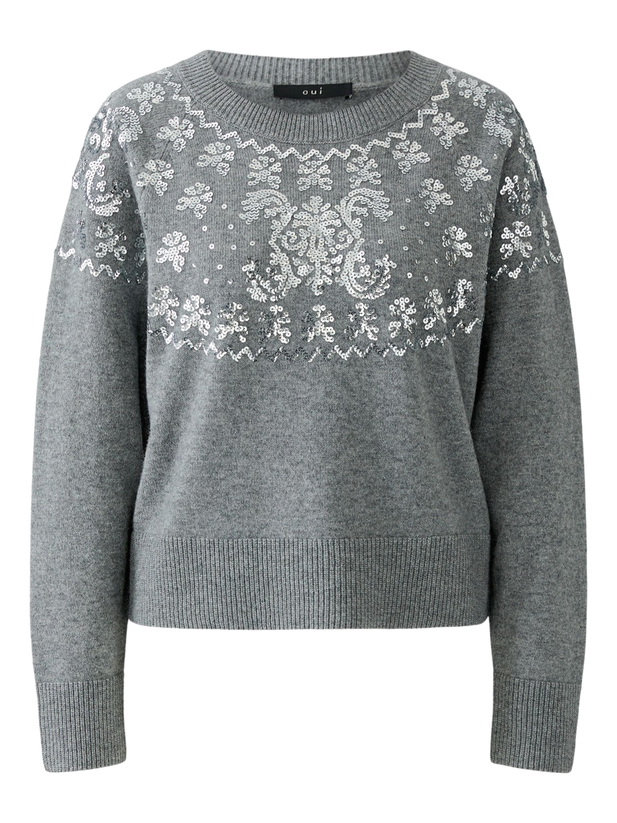 OUI Pullover in Grau: Vorderseite