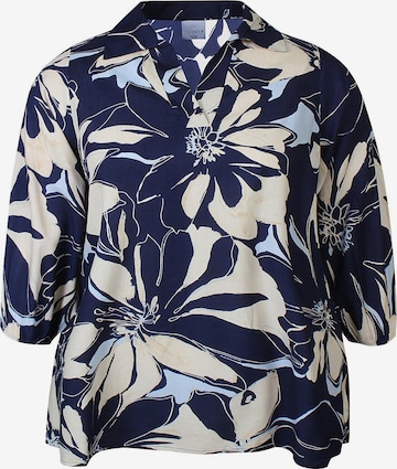 Zhenzi Blouse 'Amaya 1195' in Blauw: voorkant