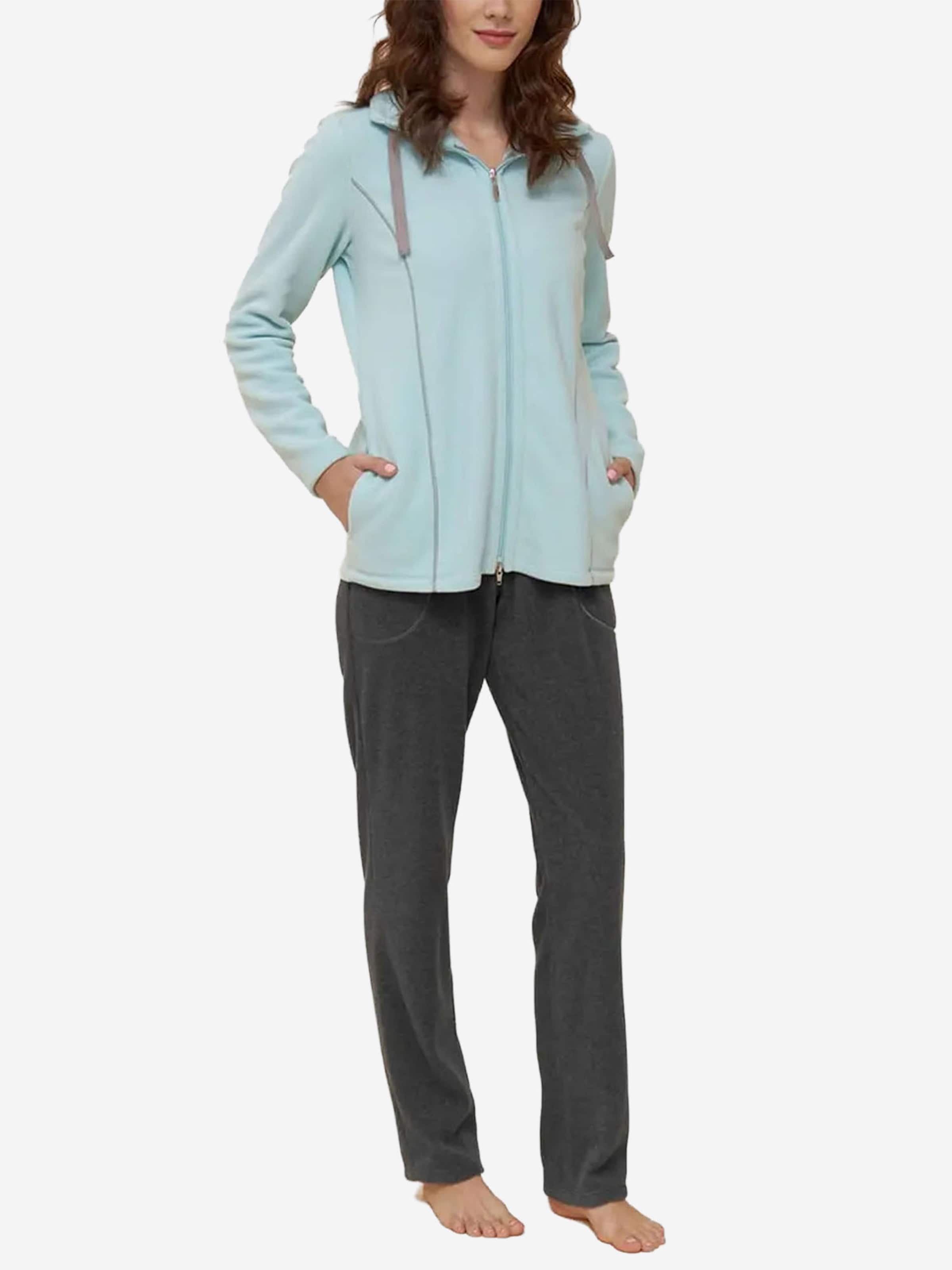 Rösch Hausanzug ' Fleece ' in Blau: Vorderseite