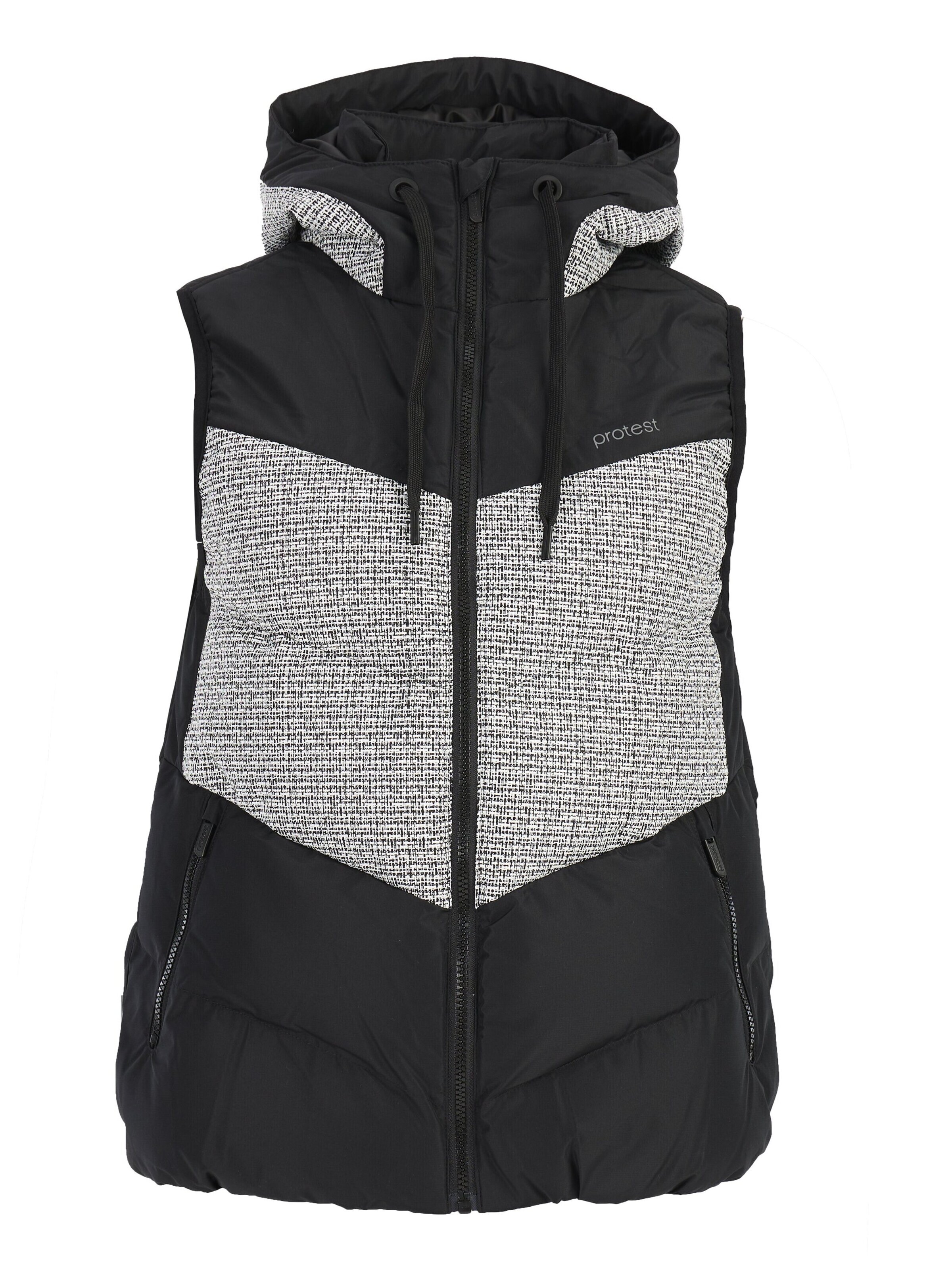 PROTEST Bodywarmer 'PRTPHAR' in Zwart: voorkant