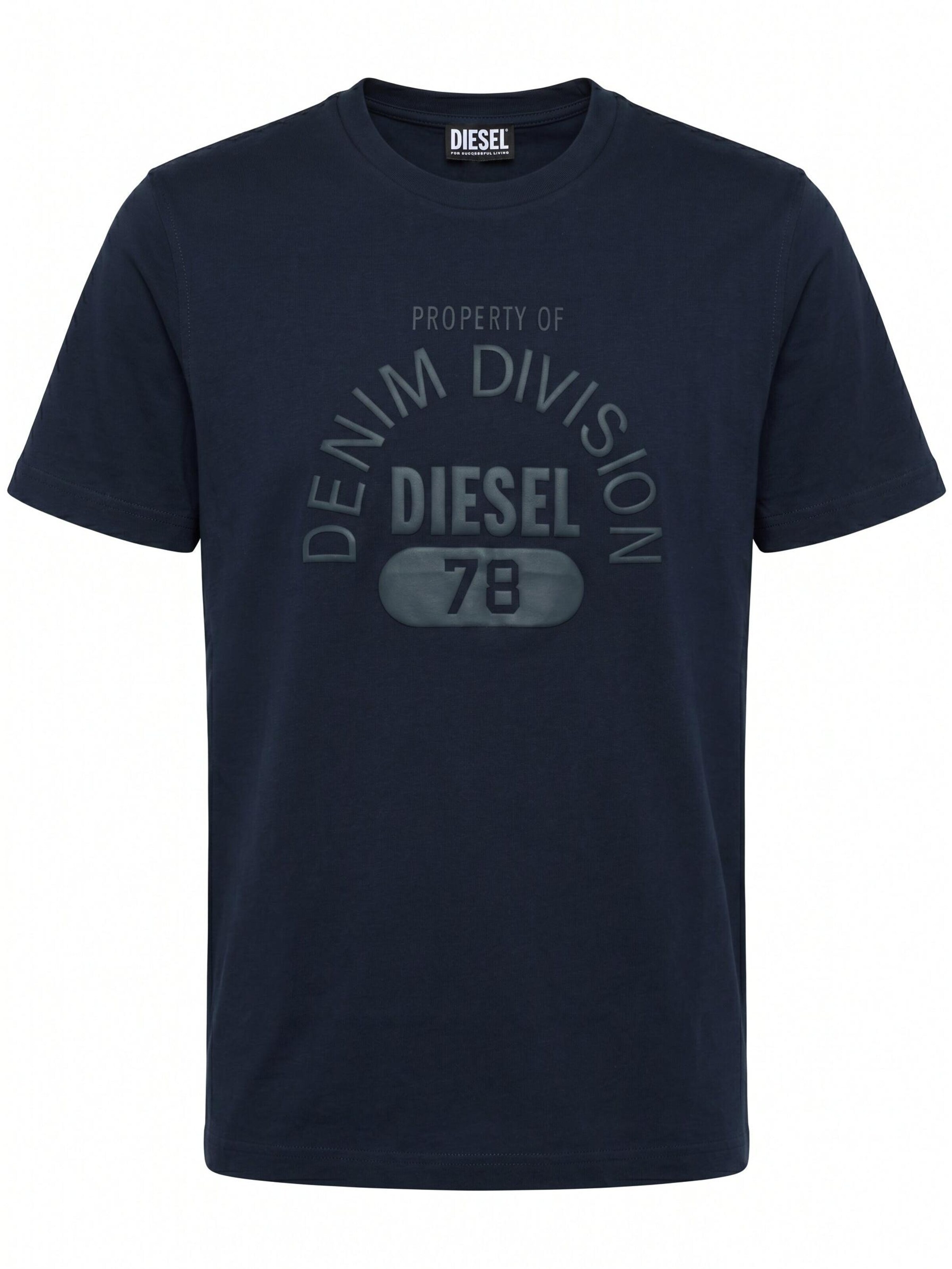 DIESEL Koszulka 'T-JUST-E17-OUT' w kolorze niebieski: przód
