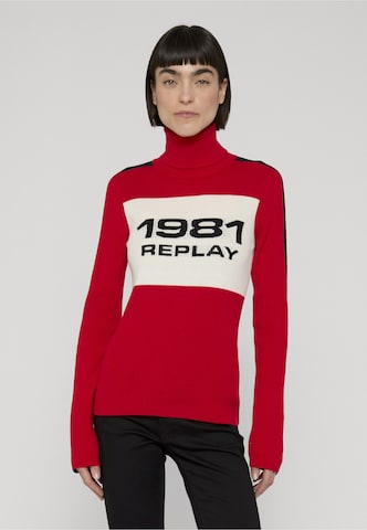 Pullover di REPLAY in rosso: frontale