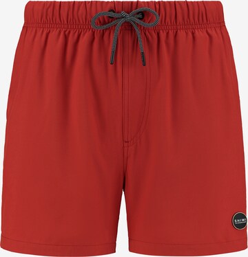 Pantaloncini da bagno 'easy mike solid 4-way stretch' di Shiwi in rosso: frontale