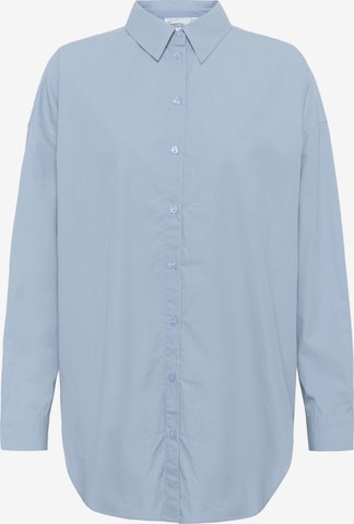 Chemisier 'Sunna' My Essential Wardrobe en bleu : devant