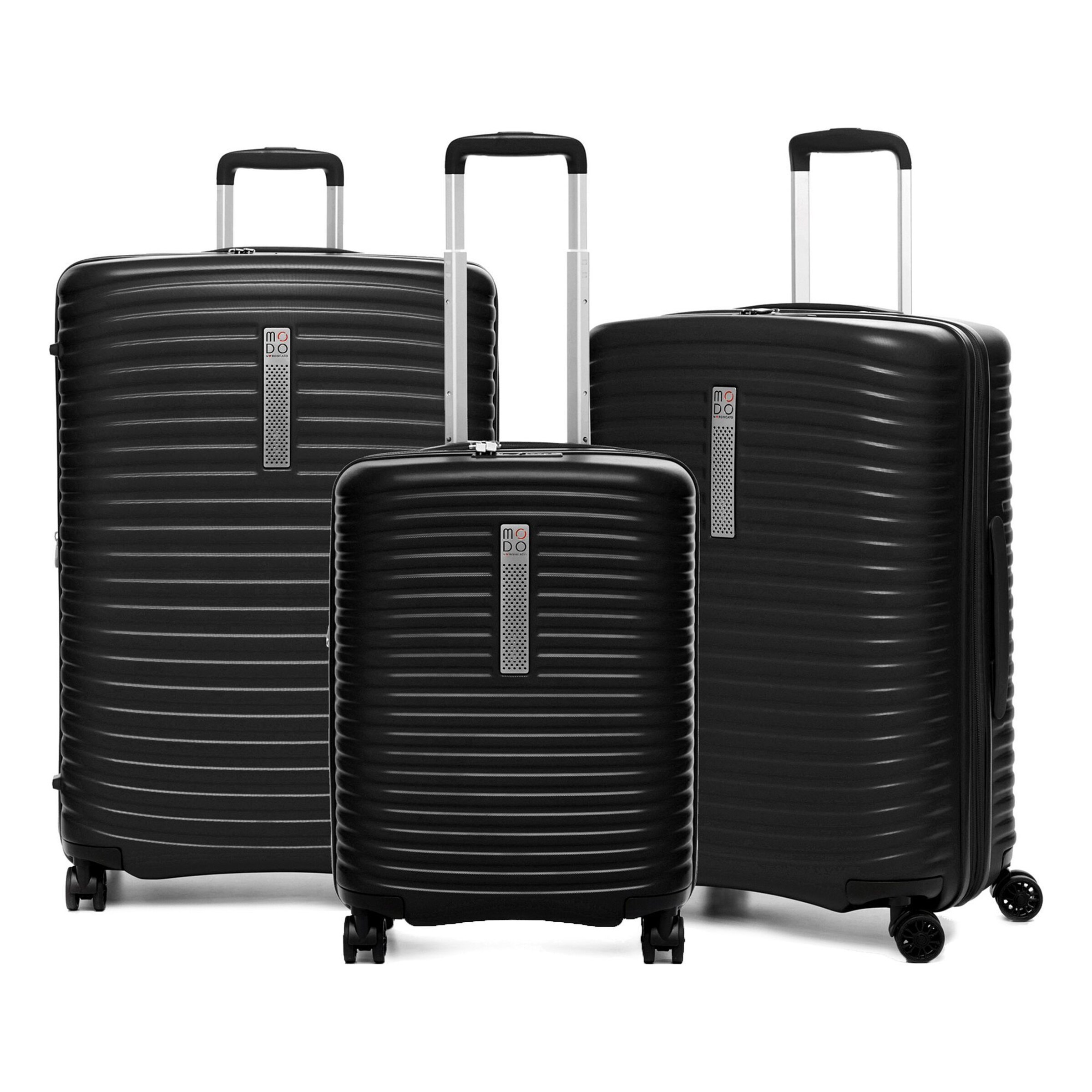 MODO by Roncato Suitcase set 'Vega' in Black: front