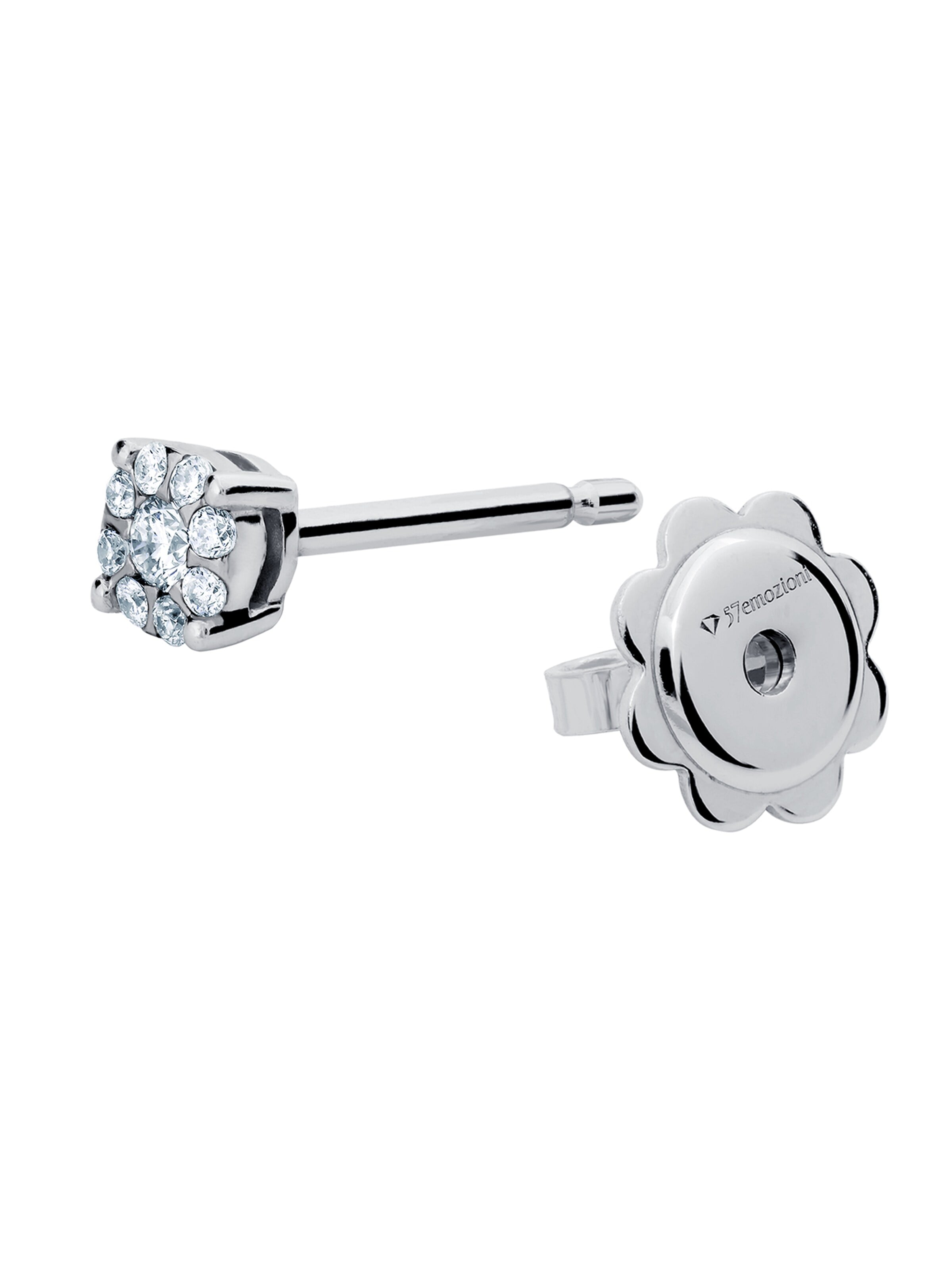 57emozioni Earrings 'Diamond' in Silver