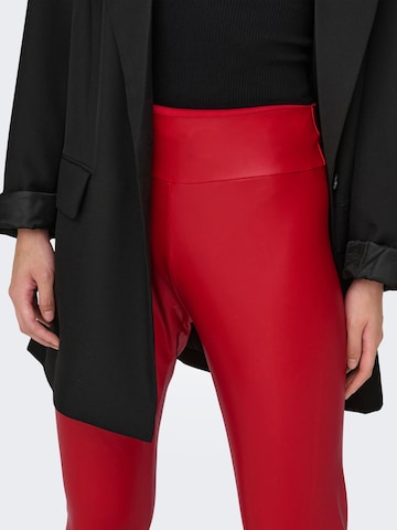 ONLY Skinny Leggings 'PAPAYA' in Rood